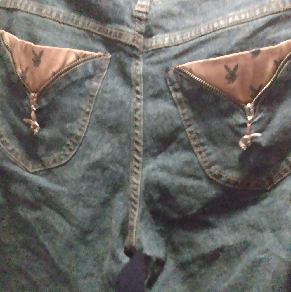 Vintage Playboy bunny blue jeans size juniors 11